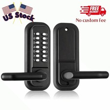Mechanical Keyless Entry Door Lock with 14-Digit Keypad, Durable Zinc Alloy
