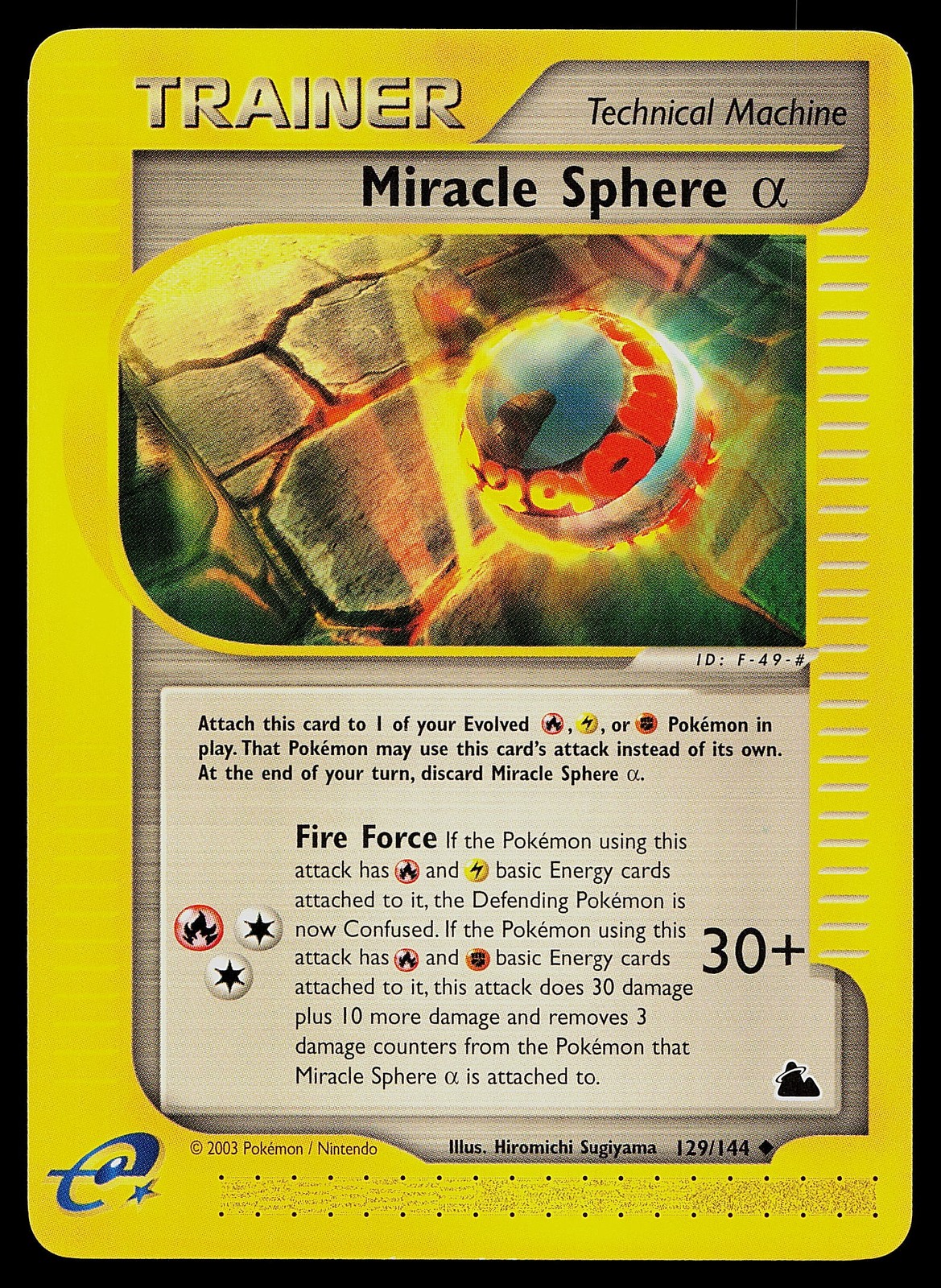Pokemon Card - Miracle Sphere Alpha Skyridge 129/144 Non Holo