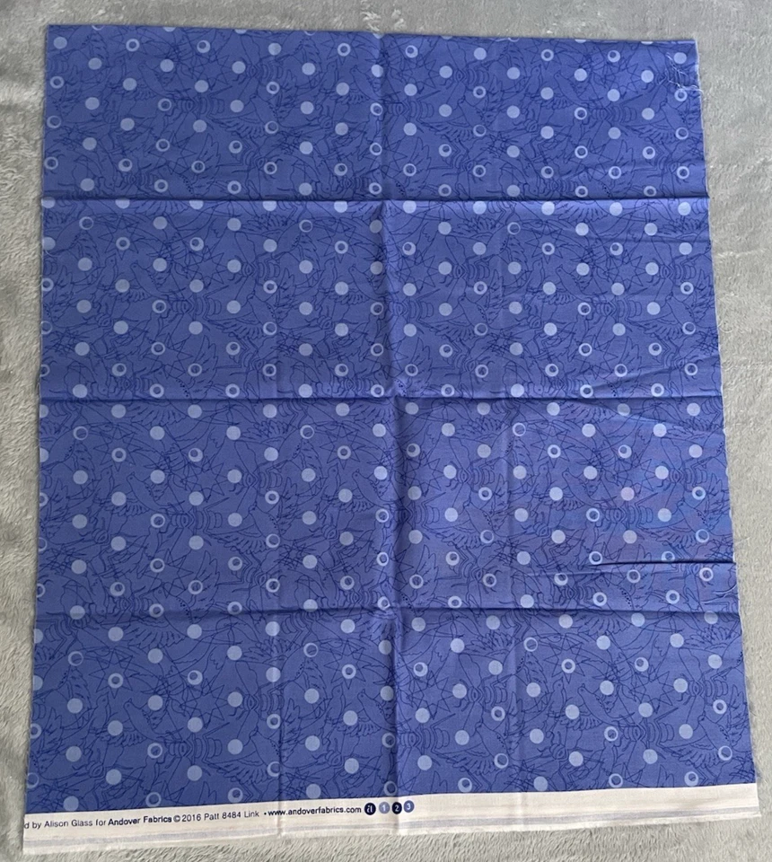 Andover by Alison Glass Cotton Blue Fabric 18 Inches x 42 Inches Wide - Image 2 of 4