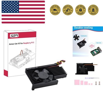 Active Cooler for Raspberry Pi 5, Aluminum Heatsink and Cooling Fan