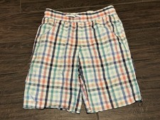 Cat Jack Seersucker Multicolor Gingham Swim Trunks-Boys XL 16 -EUC