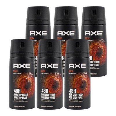 AXE Musk 48-Hour Fresh Deodorant Body Spray Fragrance for Men - 150ml - 6 Pack