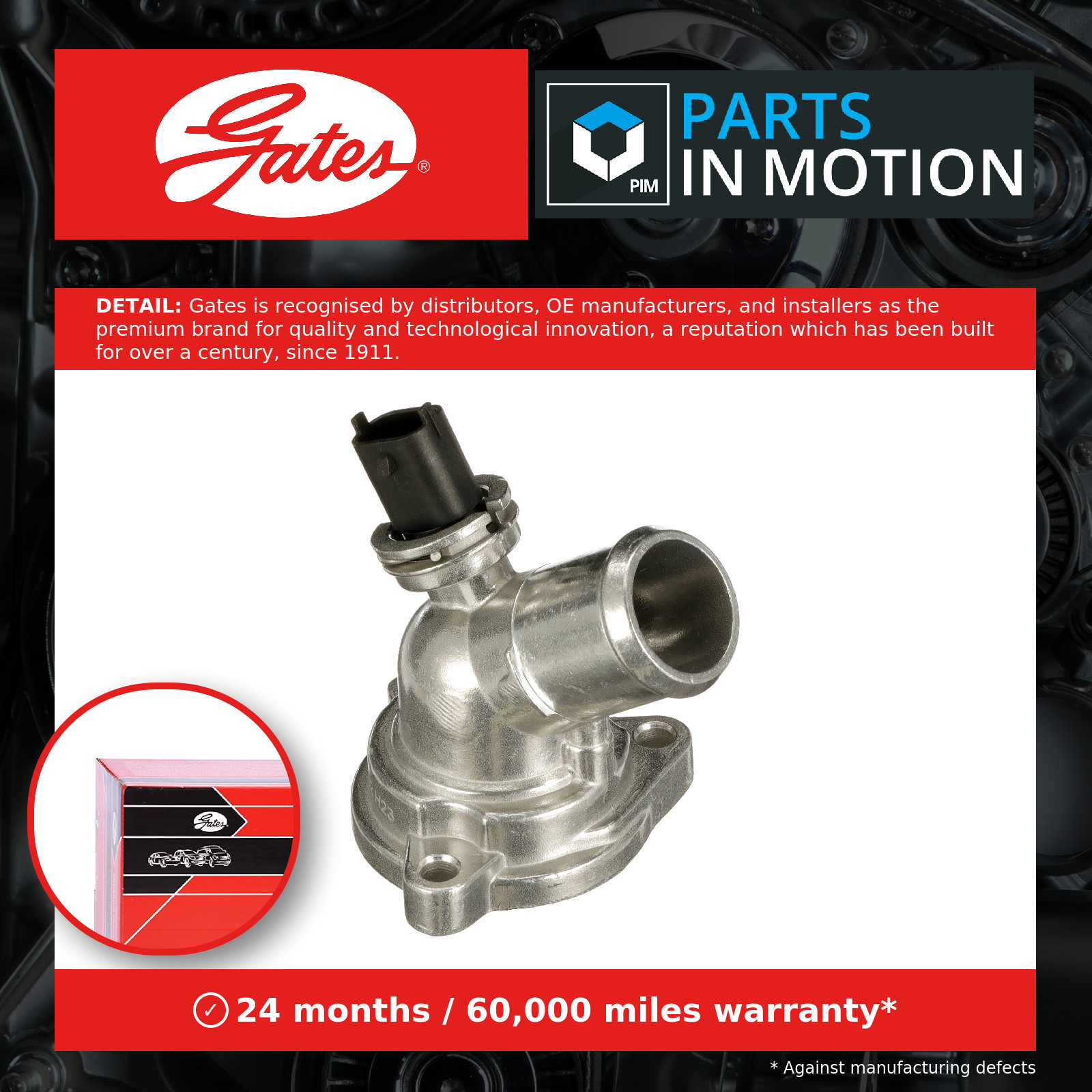 Gates Thermostat Coolant TH630102G1 for Chevrolet - Image 8