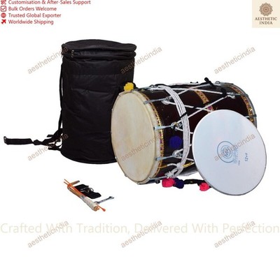 Musikalische Gujarati kcchi Bhangra Dhol, Sheeshamholz Musikinstrumente mit T...