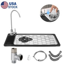 Automatic Pitcher Glass Rinser w/Faucet Home Cafe Bar Cleaning Sink Drainboard