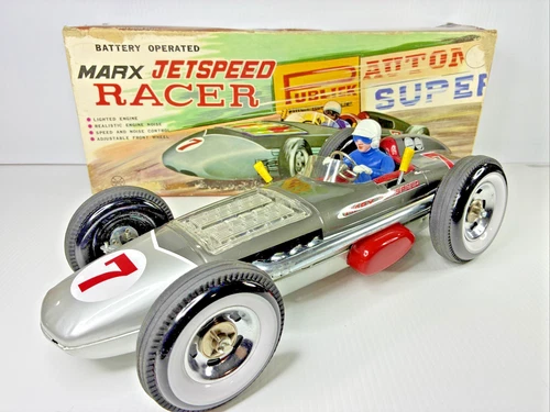 VINTAGE MARK JETSPEED RACER BATTERY OPERATED GREAT COND. BOX TESTED WORKS 17" L