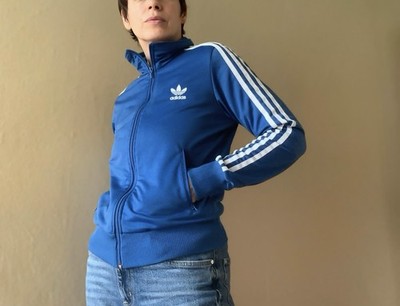 Adidas Originals Damen Trainings Firebird   Blau mit weißen 3-Streifen | Gr. 38