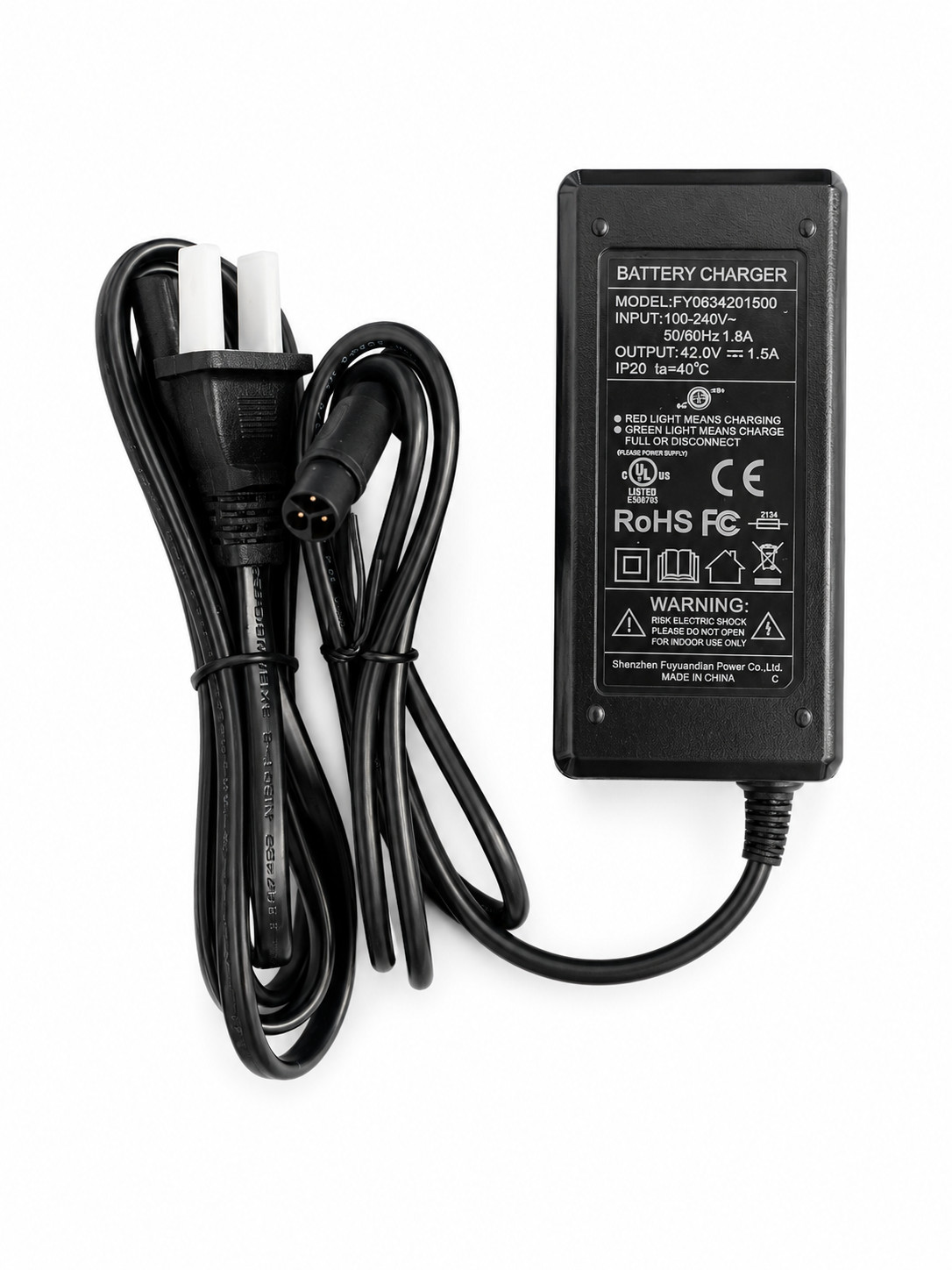 UL Certified 42V 1.5A Charger for Phantomgogo R1 / R1 Pro New Special 3-Pin Port - Thumbnail 1