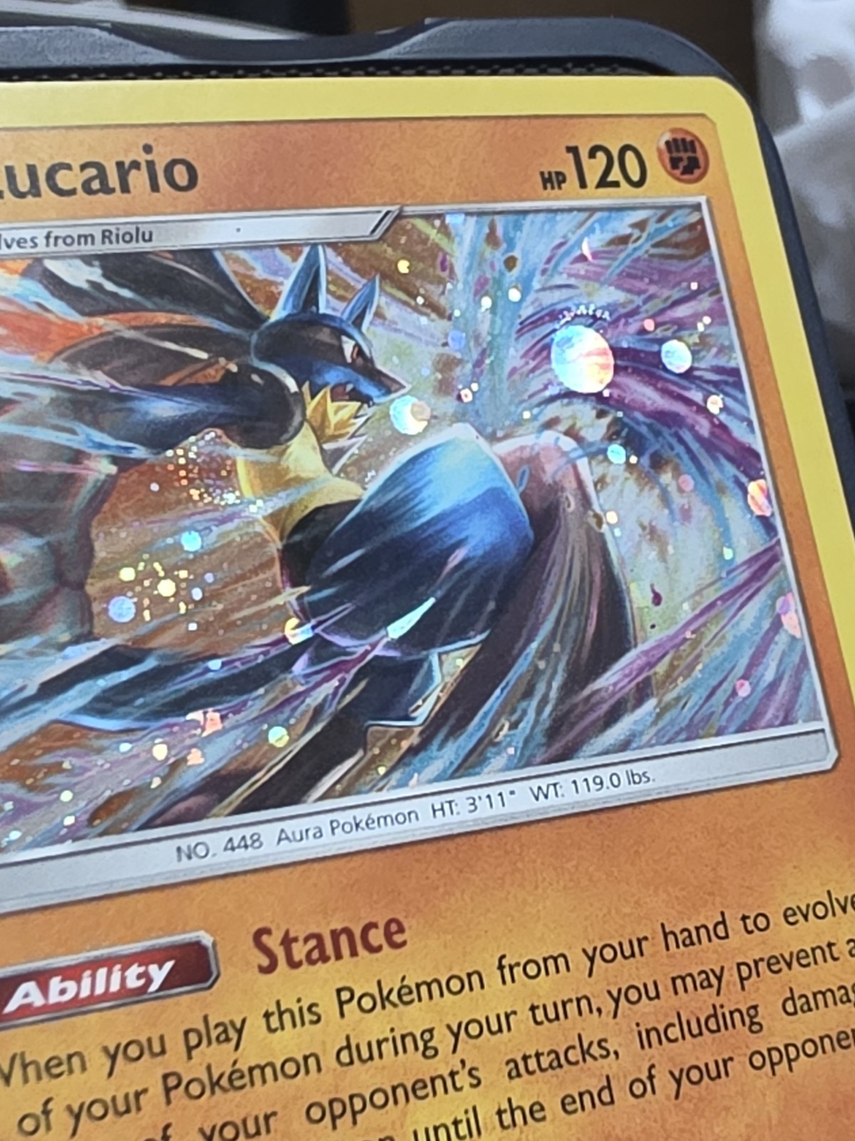 LUCARIO - SM54 HOLO PROMO SUN & MOON PROMO NM ILLUS.🌀🌀 Double Swirl🌀🌀