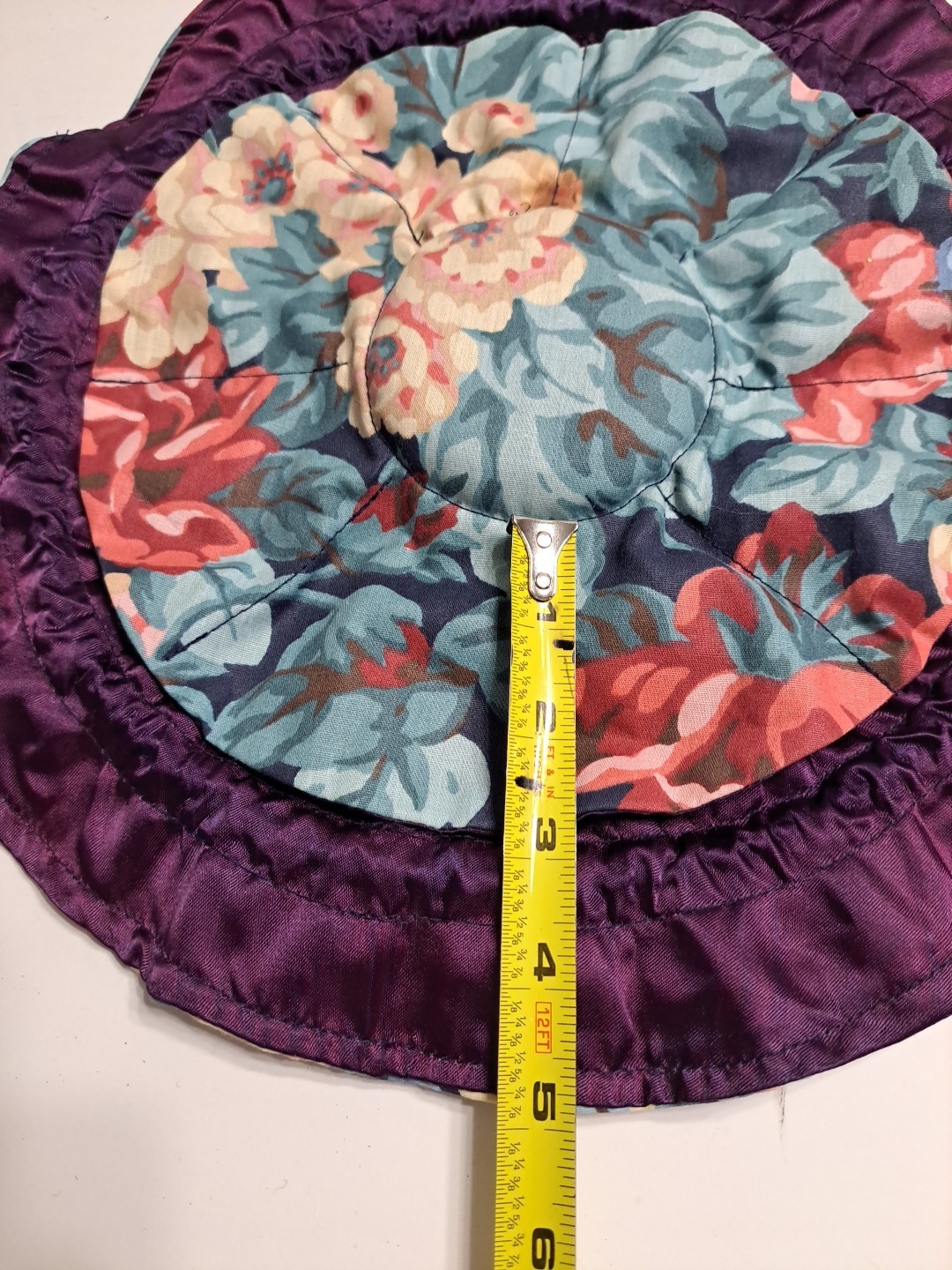 Small Round Victorian Style Drawstring Pouch Flor… - image 7