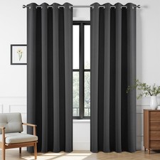 Joydeco Grey Curtains 84 Inch Long, Room Divider Blackout Curtains for Bedroo...