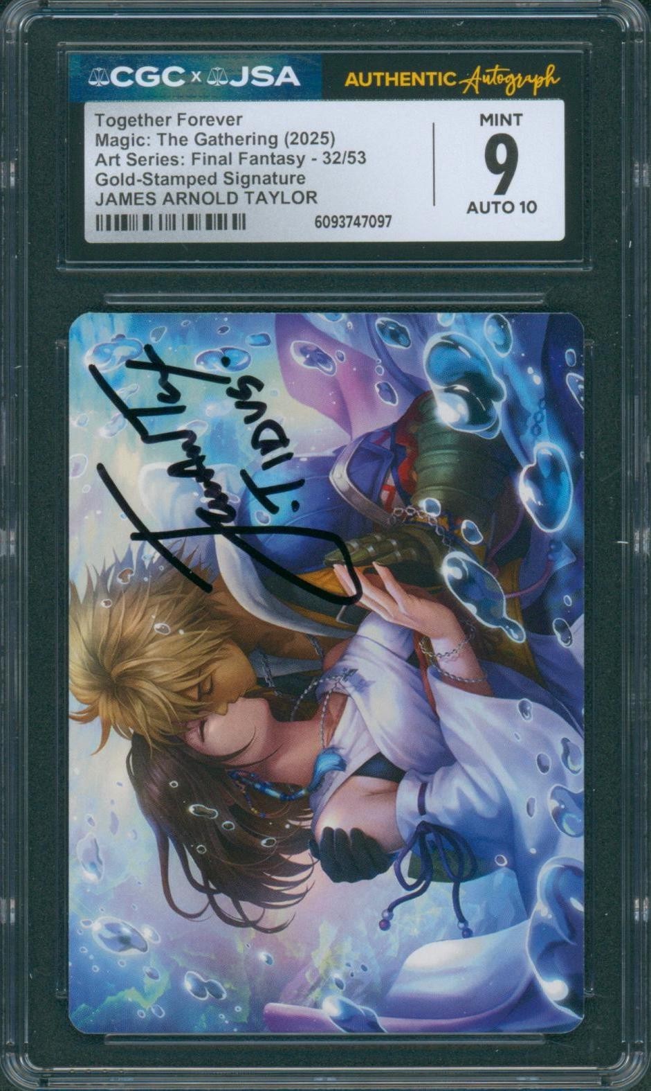 James Arnold Taylor Signed Magic Card Final Fantasy Tidus Mint 9 CGC x JSA SLAB