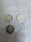 1935, 1941, Mercury Dime & 1956 Roosevelt Dime Lot of 3 Silver Dimes Nice Lot