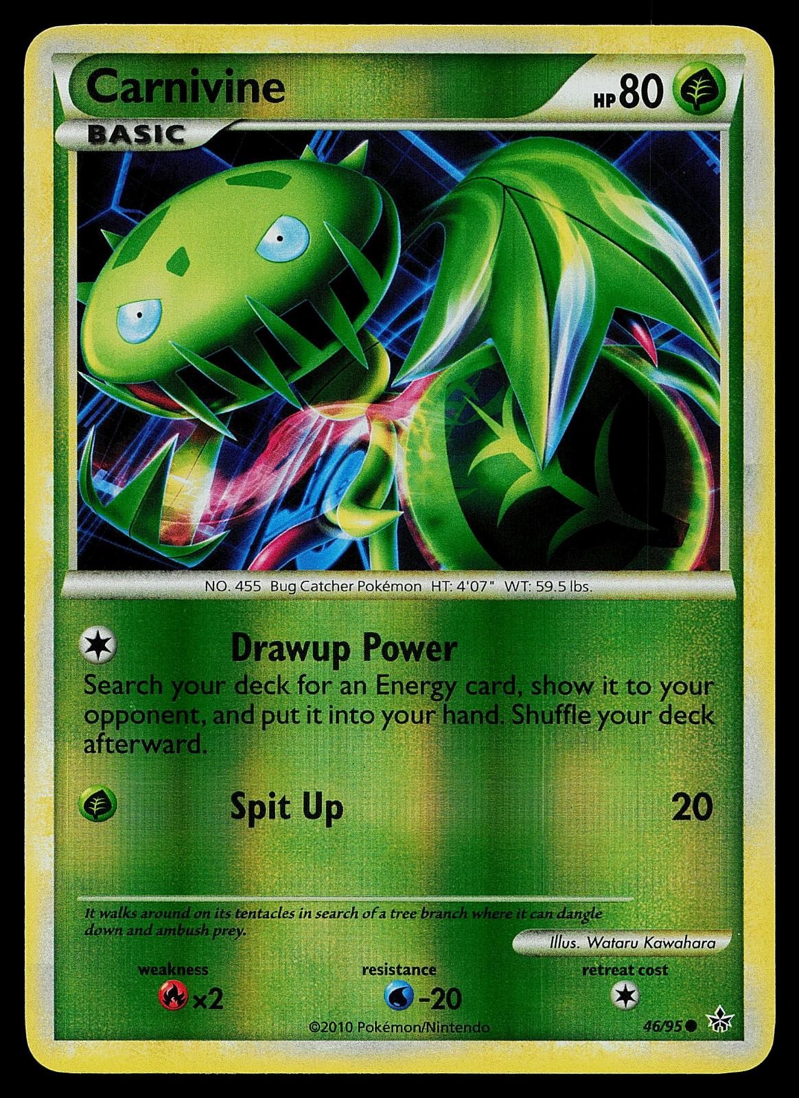 Pokemon Card - Carnivine HGSS Unleashed 46/95 Reverse Holo Common