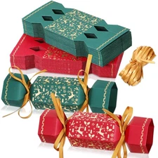 50 Packs Christmas Cracker Kit No Snap Xmas Party Table Favors Inches 