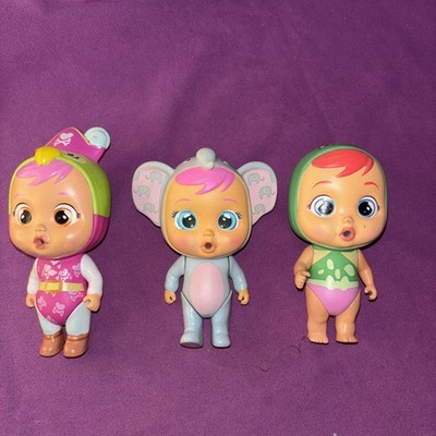 Job Lot Of 3 Cry Babies Magic Tears Dolls - Doll Only