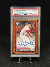 2024 Bowman Draft - Payton Tolle 1st Bowman Auto Orange Wave 25/25 BOOKEND