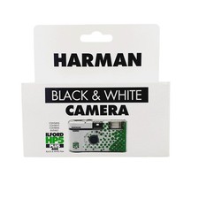 HP5+ Disposable Camera with Flash, White and Black