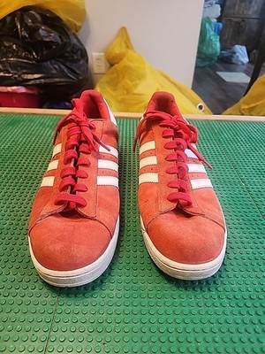 Adidas Originals Campus Mens Sz 12 Trace Scarlet Red White Shoes Sneakers DB0984