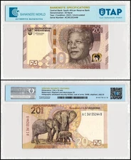 South Africa 20 Rand, 2023 ND, P-149, UNC Authenticated