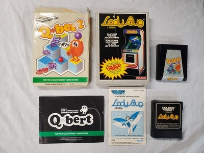Colecovision Game Lot Of 2 Complete In Box CIB Ladybug (Canadian) And Qbert 