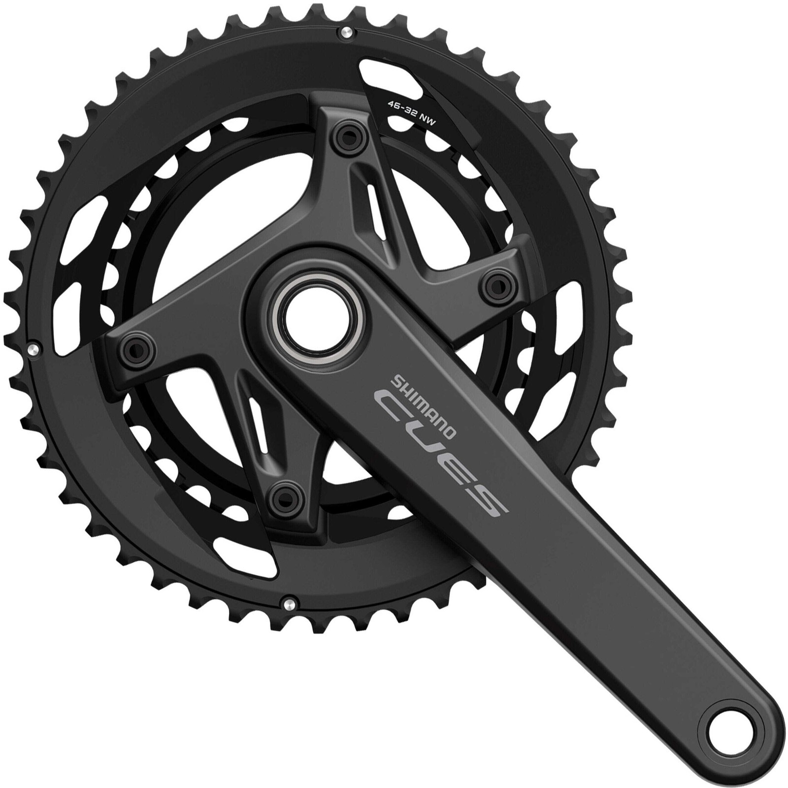 Shimano CUES FC-U6040-2 CUES 2 HollowTech II chainset, for 9/10-speed, 175mm, 46