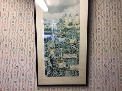 Vintage Dan Jones Poster Gewerkschaft ''Marsch gegen Arbeitslosigkeit''.
