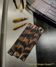 Wood M-lok/Keymod Rail Cover, V BLUNT Texture, CAMO Walnut 1 Panel