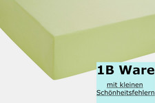 Betttuch Bettlaken ohne Gummizug Baumwolle Biber 150x250 cm Biberna grün 1b