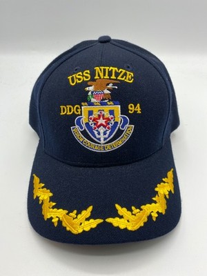 The Corps USS Nitze DDG 94 Logo Blue Baseball Cap Hat One Size