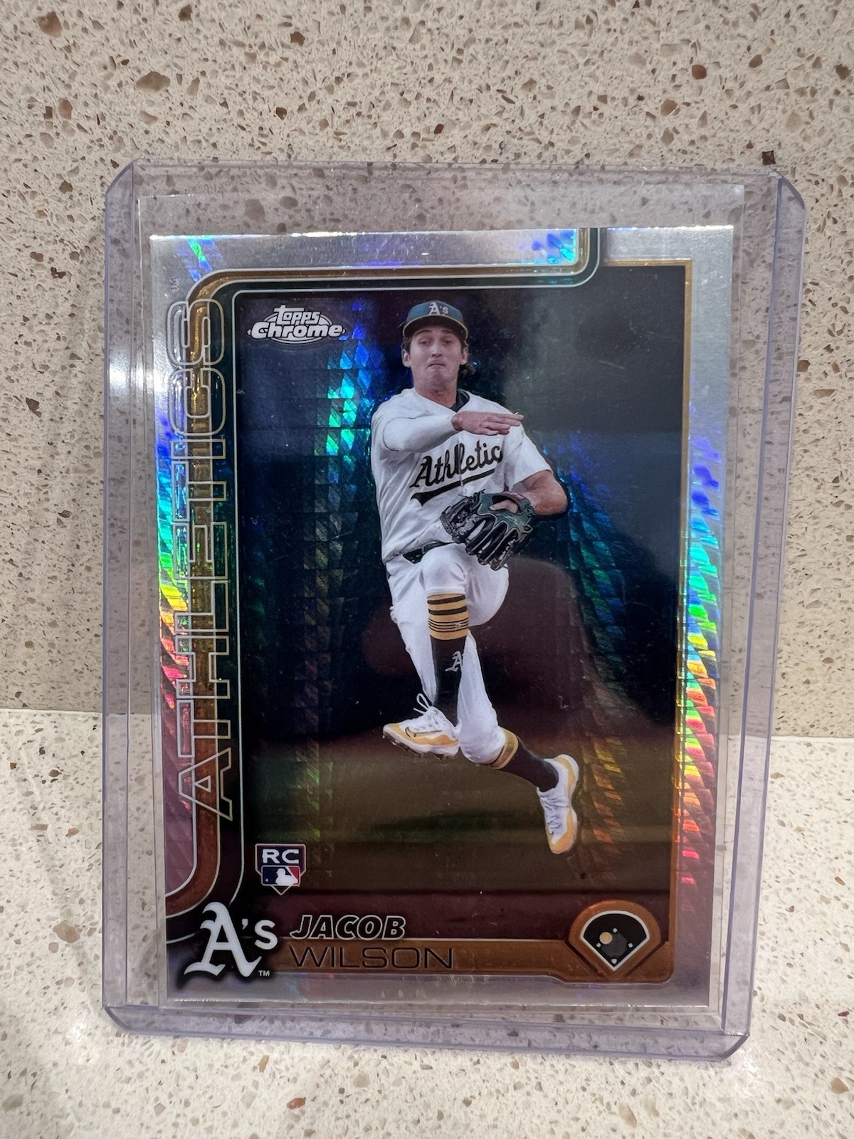 2025 Topps Chrome Jacob Wilson Prism Refractor RC #96 ATHLETICS