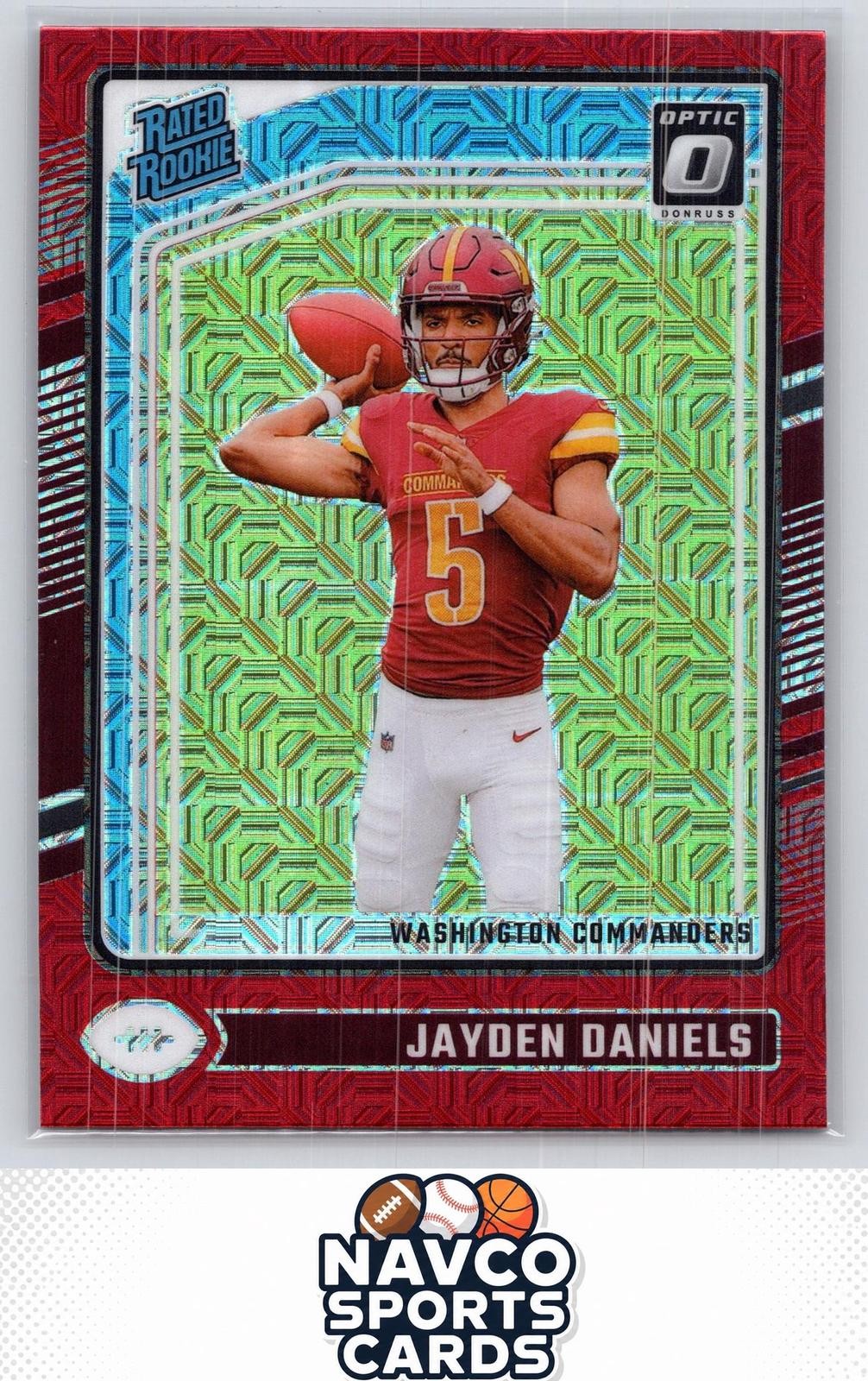 2024 Donruss Optic #248 Jayden Daniels Red Mojo