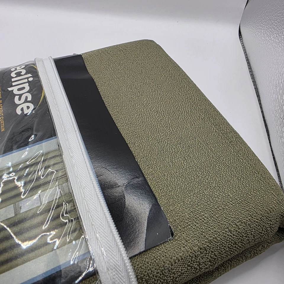 "Lote de 2 cortinas de ventana Eclipse Blackout Samara-Crepe 1 varilla panel 42""x 63"" Foto 4 de 4