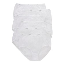Hanes womens Cotton briefs underwear, 6 Pack - Brief White, 10 US