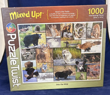 Puzzle Twist Mixed Up Jigsaw 1000 Piece  Into the Wild  Animals 26  x19"