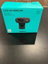 Logitech C270 HD Webcam 720p USB Camera Built-In Microphone New in Box