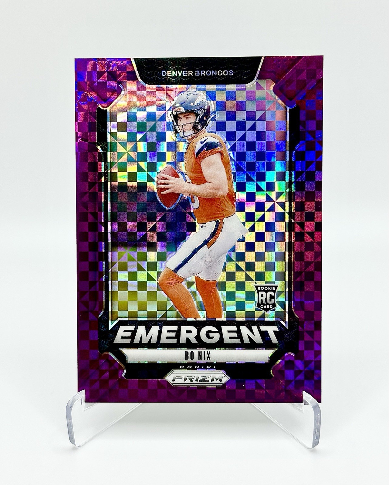 2024 Panini Prizm - Emergent Bo Nix #3 Purple Power Prizm /49 (RC) 🔥