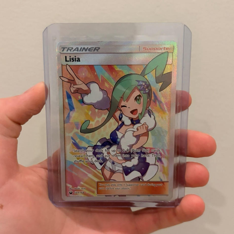 Pokémon TCG Lisia 164/168 SM Celestial Storm Trainer Supporter Full Art Holo