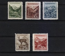 Slowakei 1940 postfrisch Mi 72 XA-75 XA Sc 45-49 Tatra Gebirge und Flora Faun...