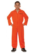 Prisoner Jail Convict Jumpsuit Child Costume