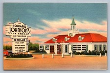 Postcard Bifold Unused Howard Johnson's Restaurant Suggestion Card Linen N485