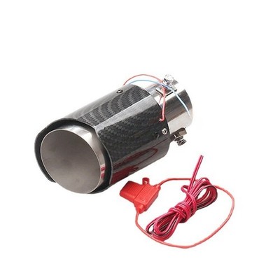 Edelstahl Auspuffspitze mit LED Flammeneffekt f??r Auto und Motorrad