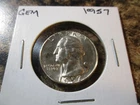 1957 WASHINGTON SILVER QUARTER GEM   HH