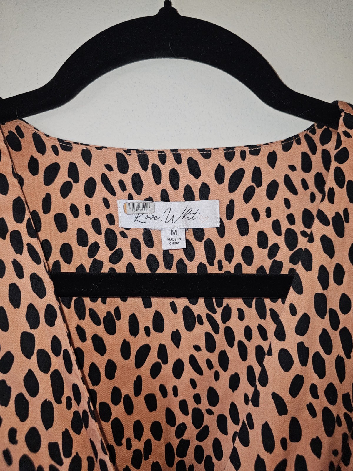 Love, Whit by Whitney Port Leopard Print Button Down Dress - Size Medium 