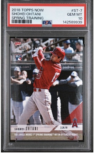 2018 Topps Now Spring Training ST-7 Shohei Ohtani PSA 10 GEM MINT