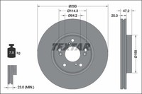 2X Bremsscheibe Vorne Textar 92321303 FÜR Honda Bremsscheiben Scheibenbremse