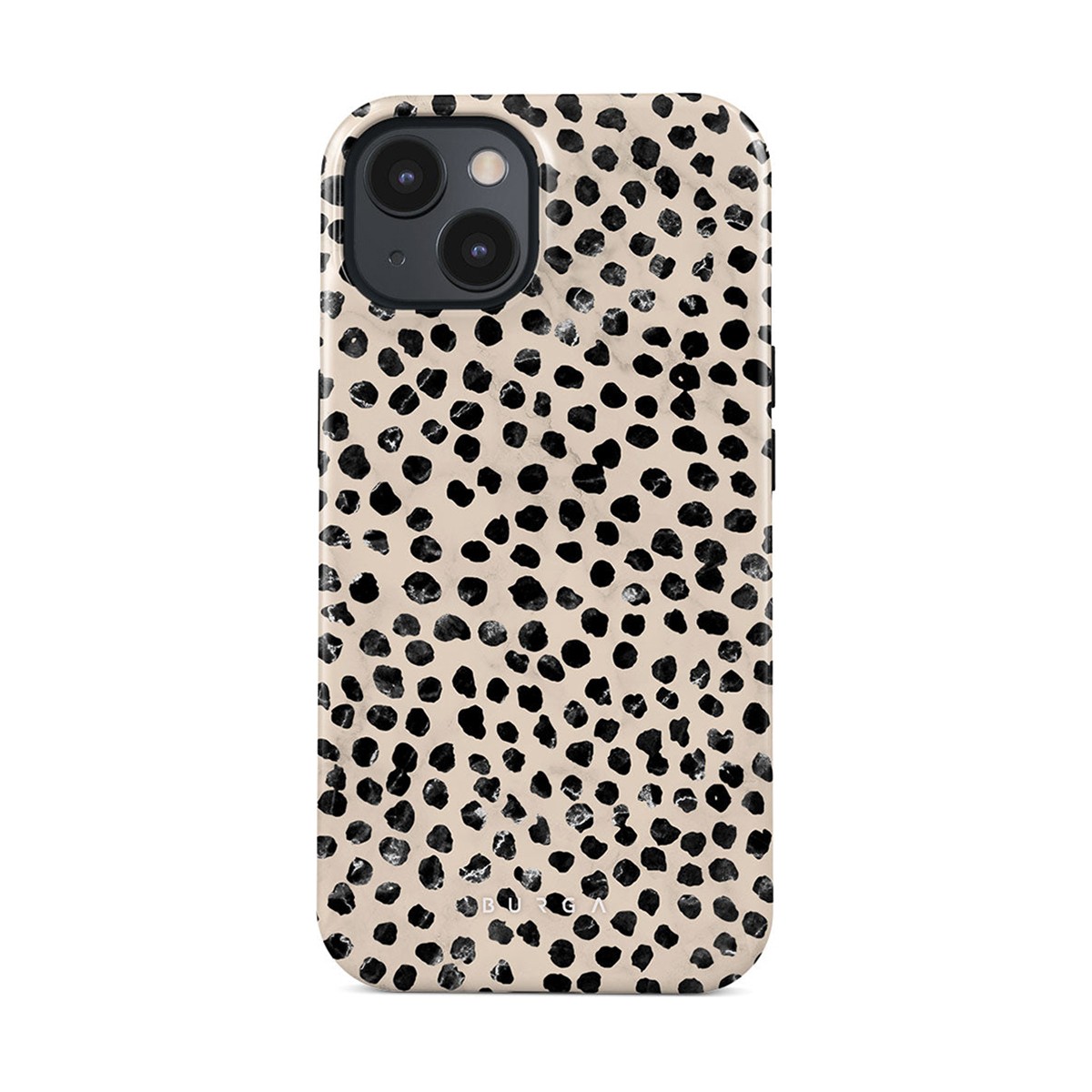 Coque iPhone 15 Plus Burga antichoc élégante protection double couche motif Almond Latte