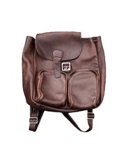 Vintage 1998 Coach Double Pocket Backpack Mahogany USA Made #i8B 0528