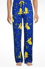 NWT Nintendo Official Pokemon Pikachu Blue Yellow Men s 2XL Sleep/Lounge Pants