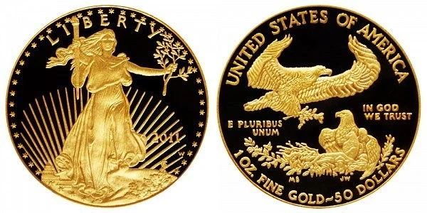 2011-W G$5 1/10 oz Gold American Eagle Proof - Certificado de autenticidade OMP - SKU-G5433 - ESTOQUE - Imagem 2 de 4